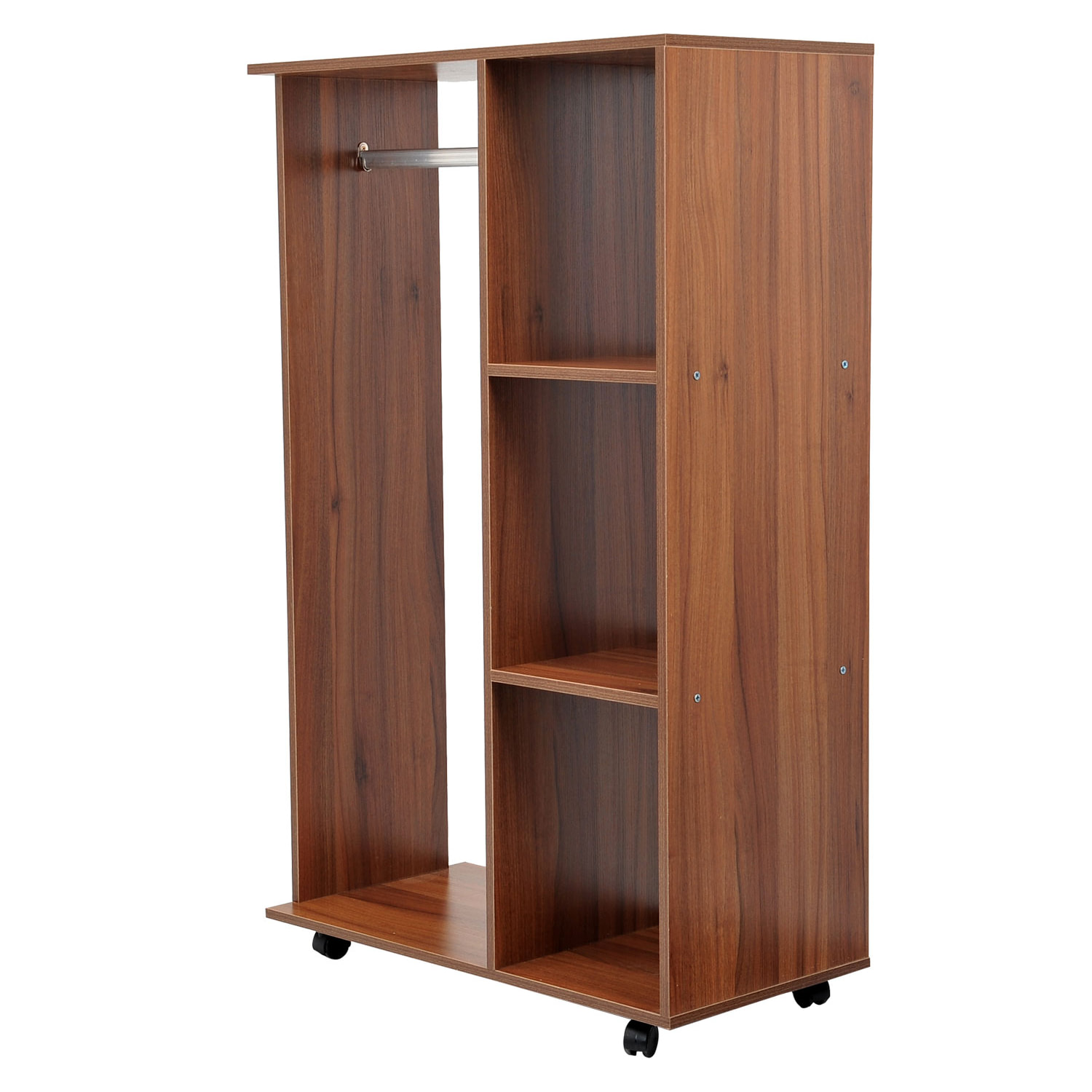 Armoire penderie armoire de rangement mobile panneaux de particules coloris chêne moyen