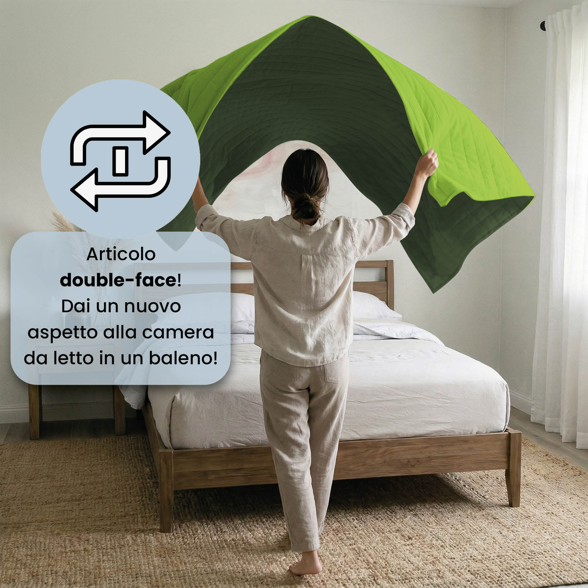 TRAPUNTINO ESTIVO ELEGANT PIAZZA E MEZZA, BICOLORE