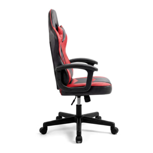 Silla gaming reclinable y con altura ajustable en negro y rojo Raptor Negro - Rojo