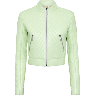 PHILIPP PLEIN Biker de cuero FLAME