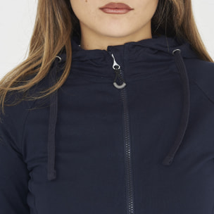 Felpa sportiva con zip DAIR blu