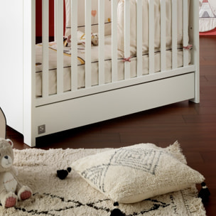 Tiroir de lit bébé 120x60 en bois blanc