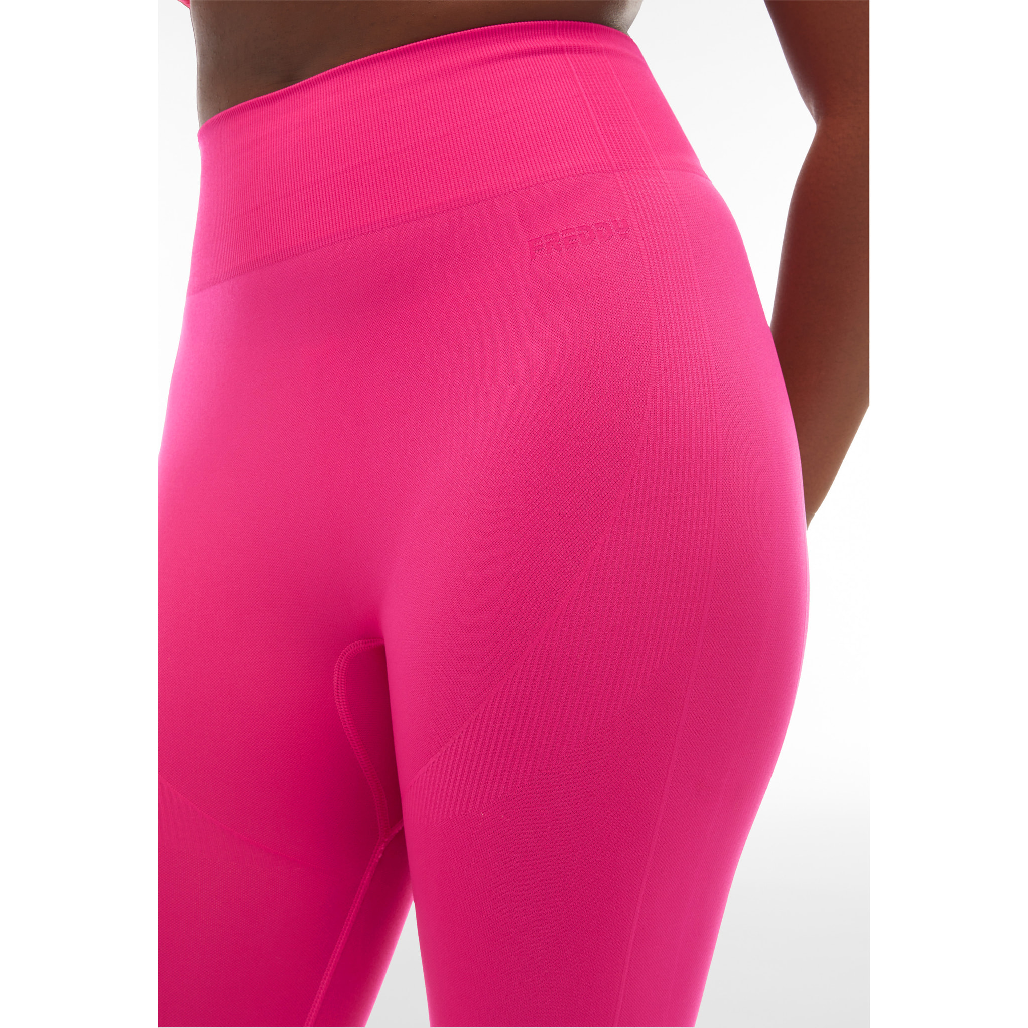 Leggings seamless vita alta 7/8 con dettagli in costina