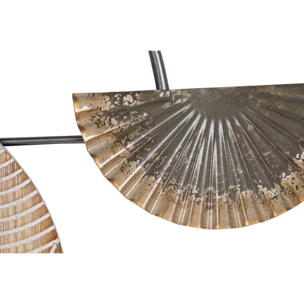 Adorno Pared Metal Marron Dorado 84x5x67 Cm