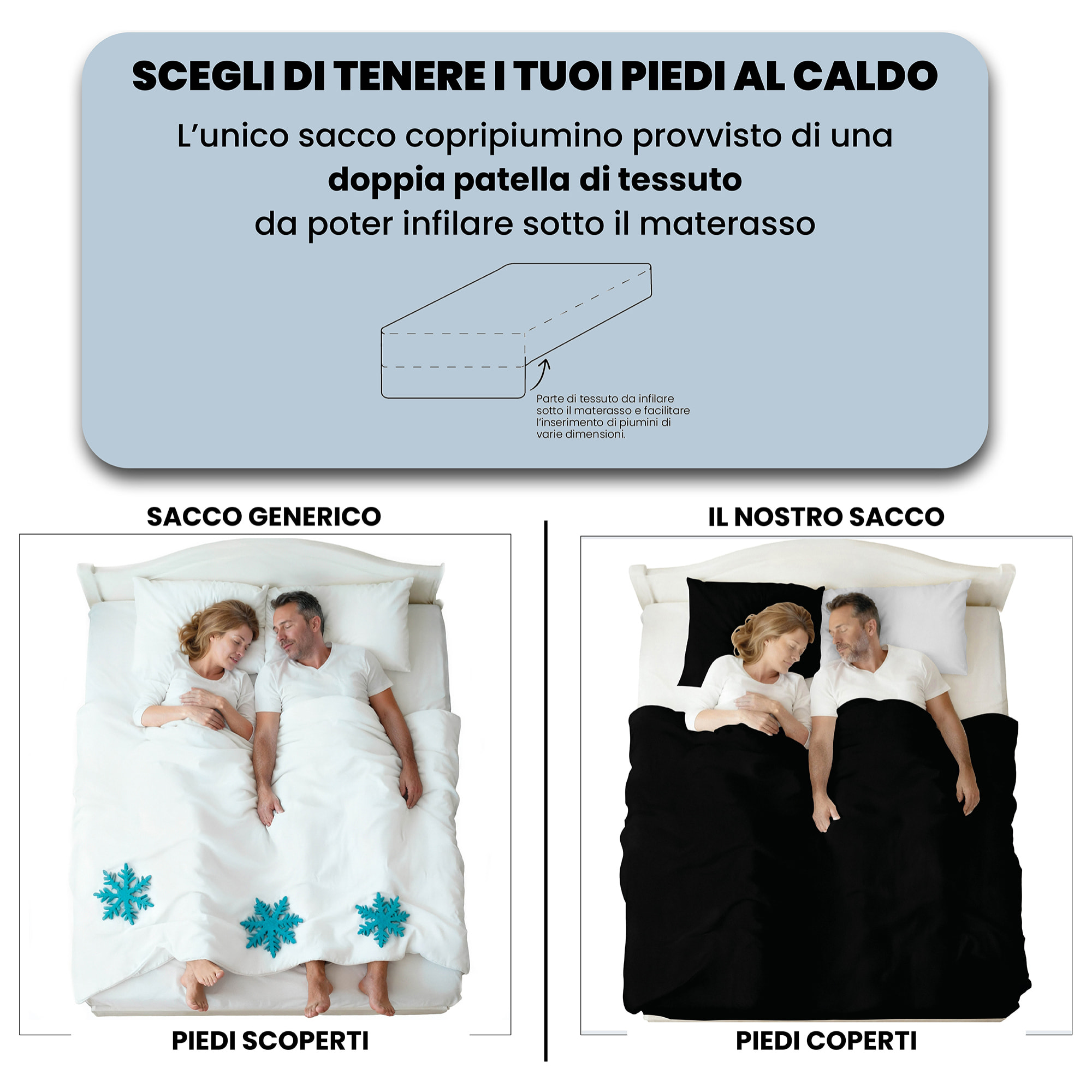 PARURE COPRIPIUMINO NATURAL COLOR MATRIMONIALE - 100% COTONE MADE IN ITALY