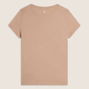 T-shirt regular con grafica oro chiaro