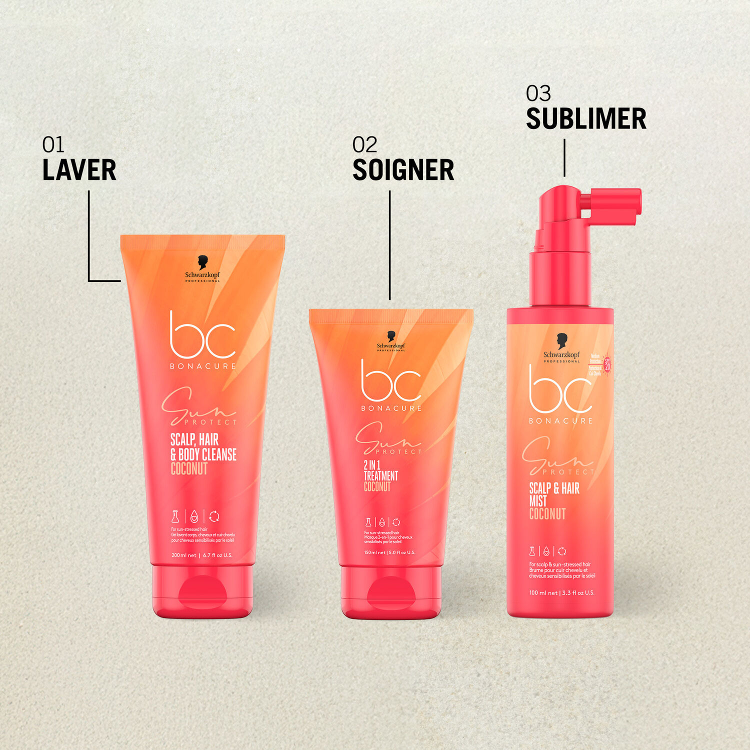 BC Sun Protect - Gel Lavant 3en1 Corps Cheveux et Cuir Chevelu 200ml