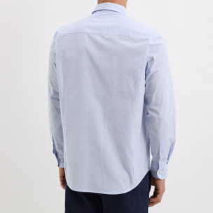 Camicia righe collo francese Polo Club St Martin Blu