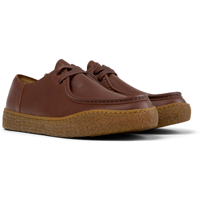 Zapatos de cordones - CAMPER Peu Terreno - Marron - Cuero liso
