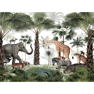Papier peint salut de la savane Intissé