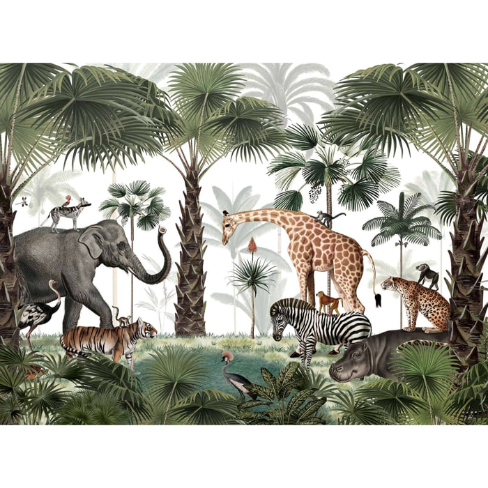 Papier peint salut de la savane Intissé