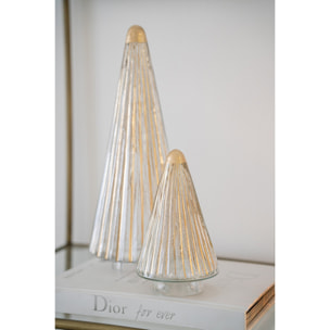 J-Line Sapin de Noël - verre doré/transparent - large