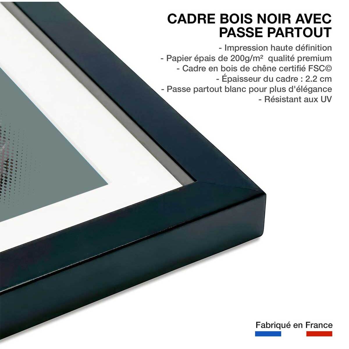 Affiche enfant frisson de blaireau  Affiche sous cadre noir