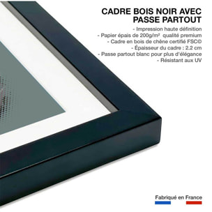 Affiche enfant frisson de blaireau  Affiche sous cadre noir