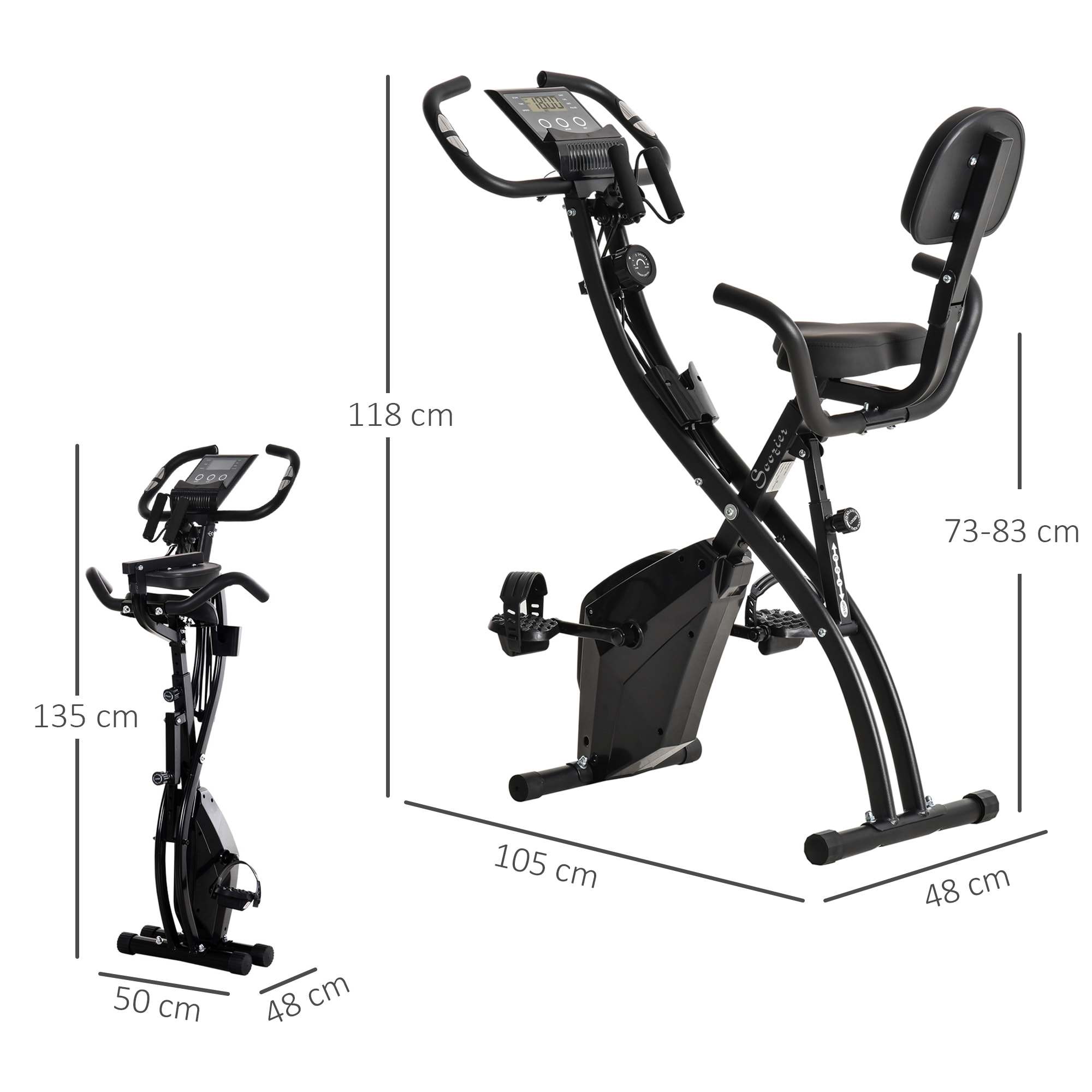 Vélo d'appartement cardio fitness pliable