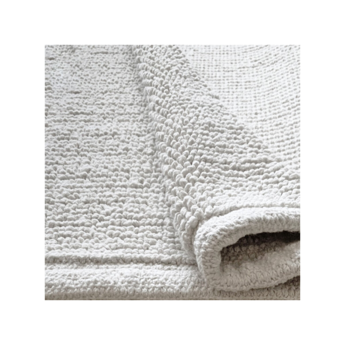 Tapis de salle de bain rectangulaire 40 x 60 cm en coton - 6 coloris - WILLOW