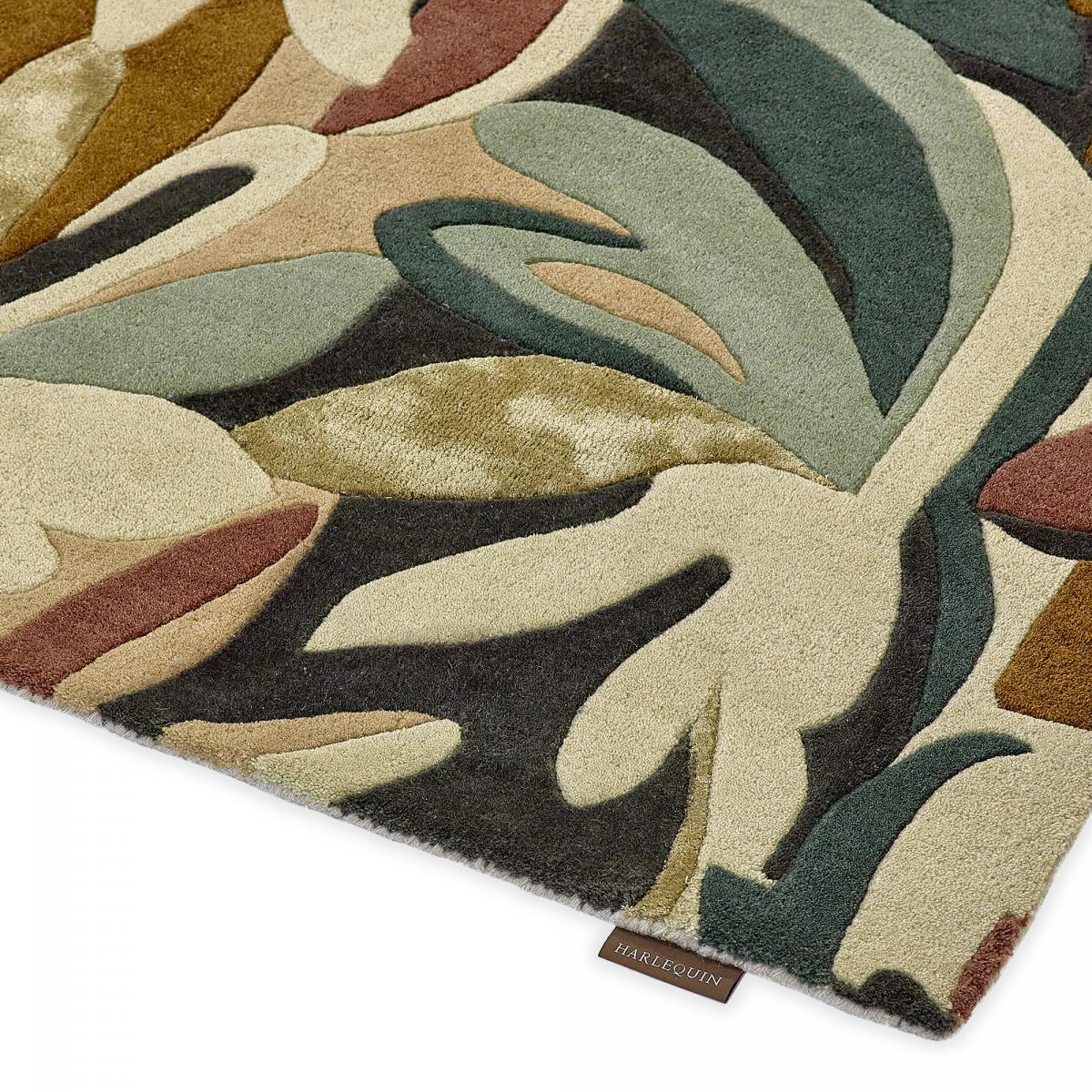 Tapis salon et chambre fait à la main en laine motif floral FIOL