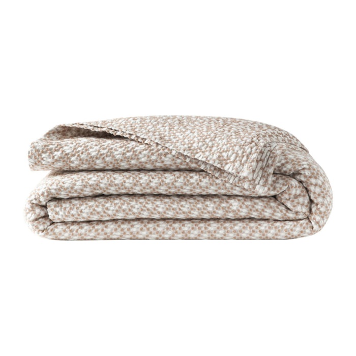 Couvre lit en coton tissé, MIRAGE, Beige