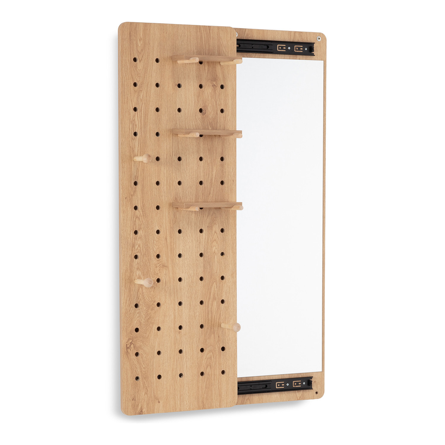 Mueble recibidor con espejo Verona efecto Roble
