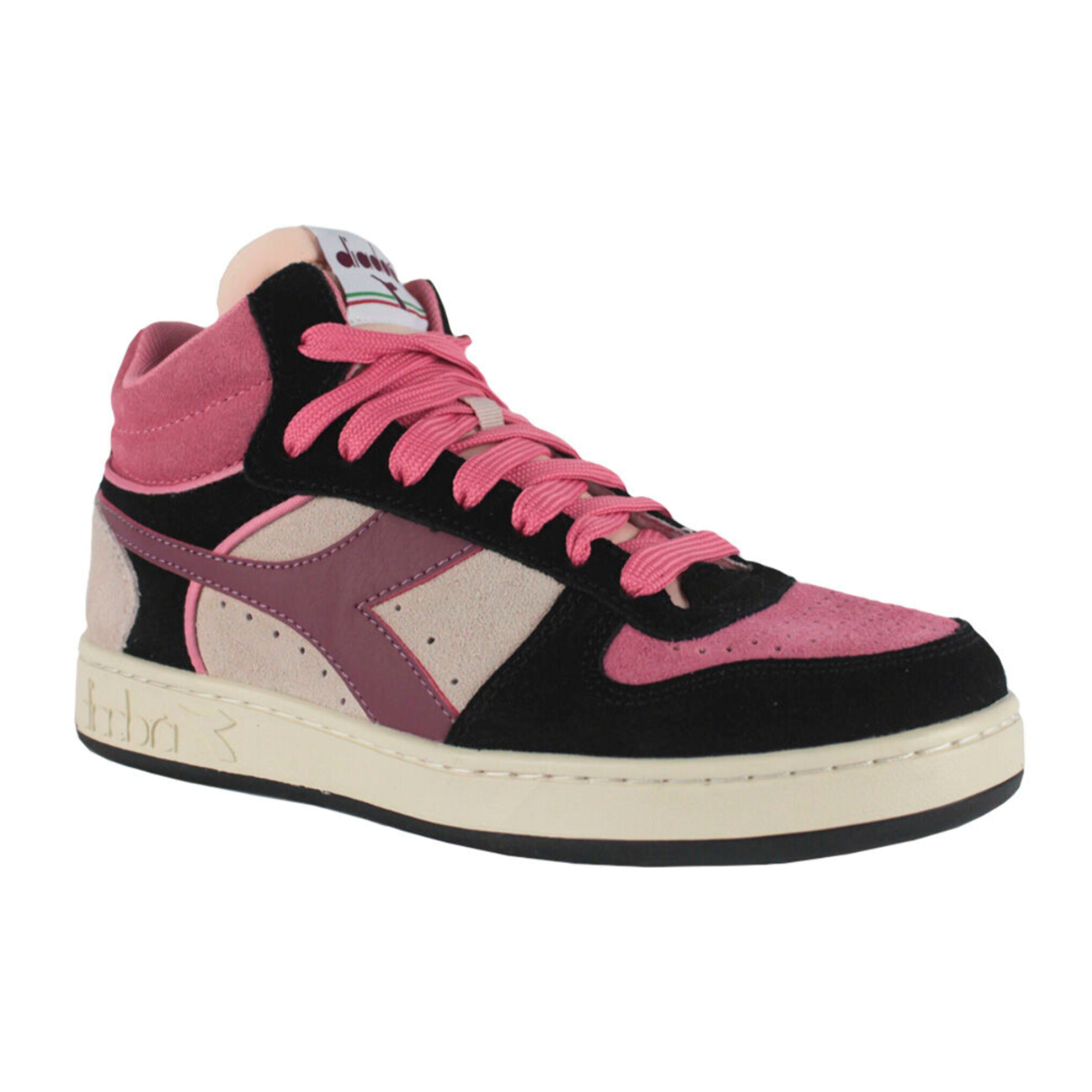 Zapatillas Sneaker para Mujer - DIADORA Magic basket demi suede wn 501.179012 01 D0111 Silver peony/Black/Tea ro