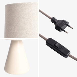 Lampe à poser céramique Alban beige Ø 13cm