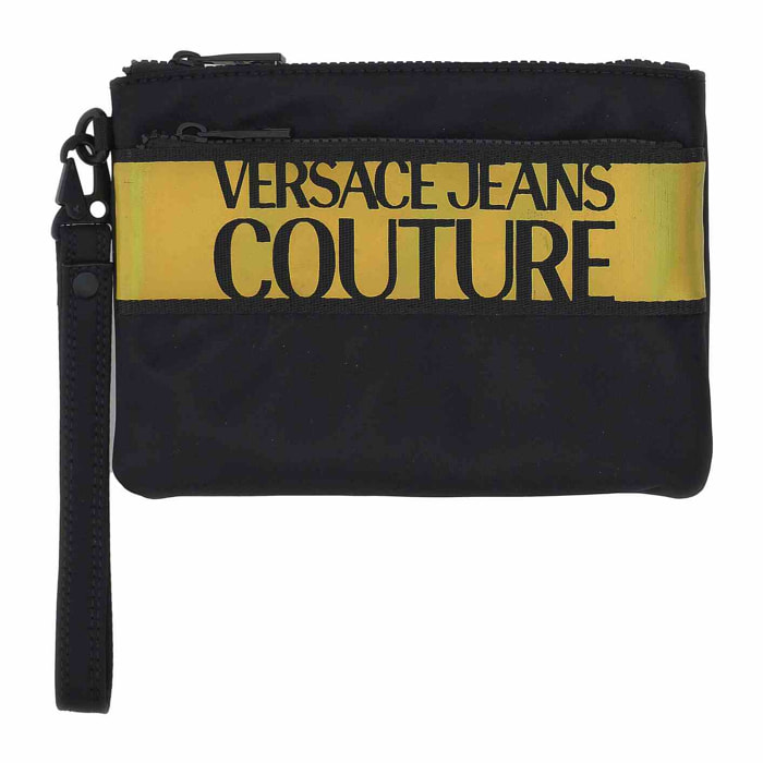 Versace Jeans Couture Bolso de clutch con cierre de cremallera con logotipo de Versace Jeans Couture.