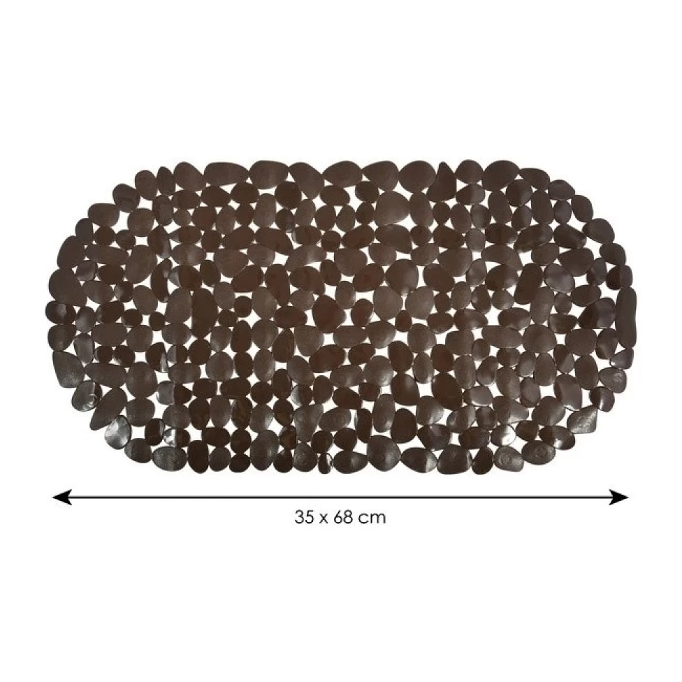 Tapis Fond de baignoire PVC GALETS Chocolat MSV