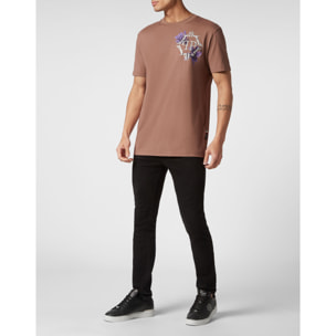 PHILIPP PLEIN T-Shirt Round Neck FLOWERS