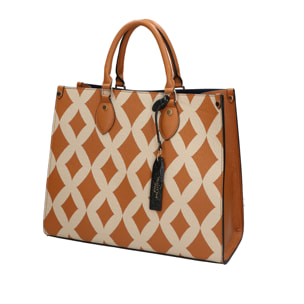 Borsa a mano da donna - Modello False - Vera pelle - 35.0 x 29.0 x 15.0 cm