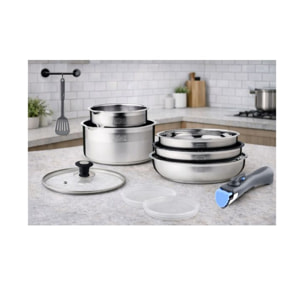 Batterie amovible 10 pièces inox