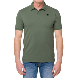 Polo tinta unita STONEY cotone piquet Verde militare