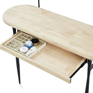 Tocador con espejo Padma Negro - Roble