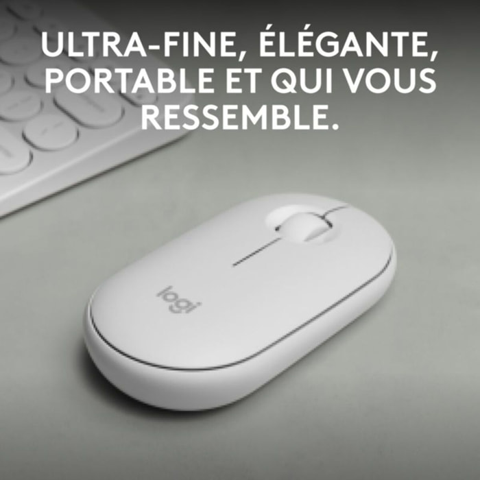 Souris sans fil LOGITECH Pebble 2 MS350s Blanc cassé