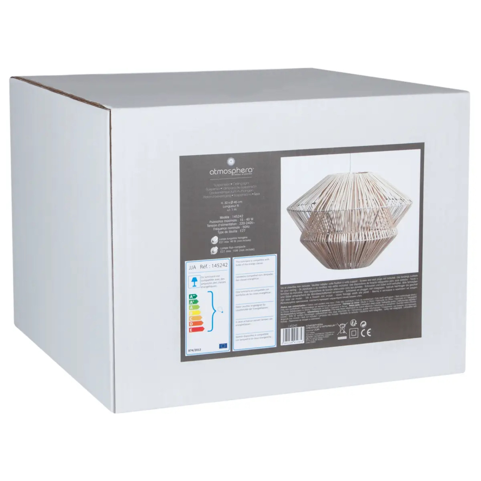 Suspension "Ludza" rotin D45cm