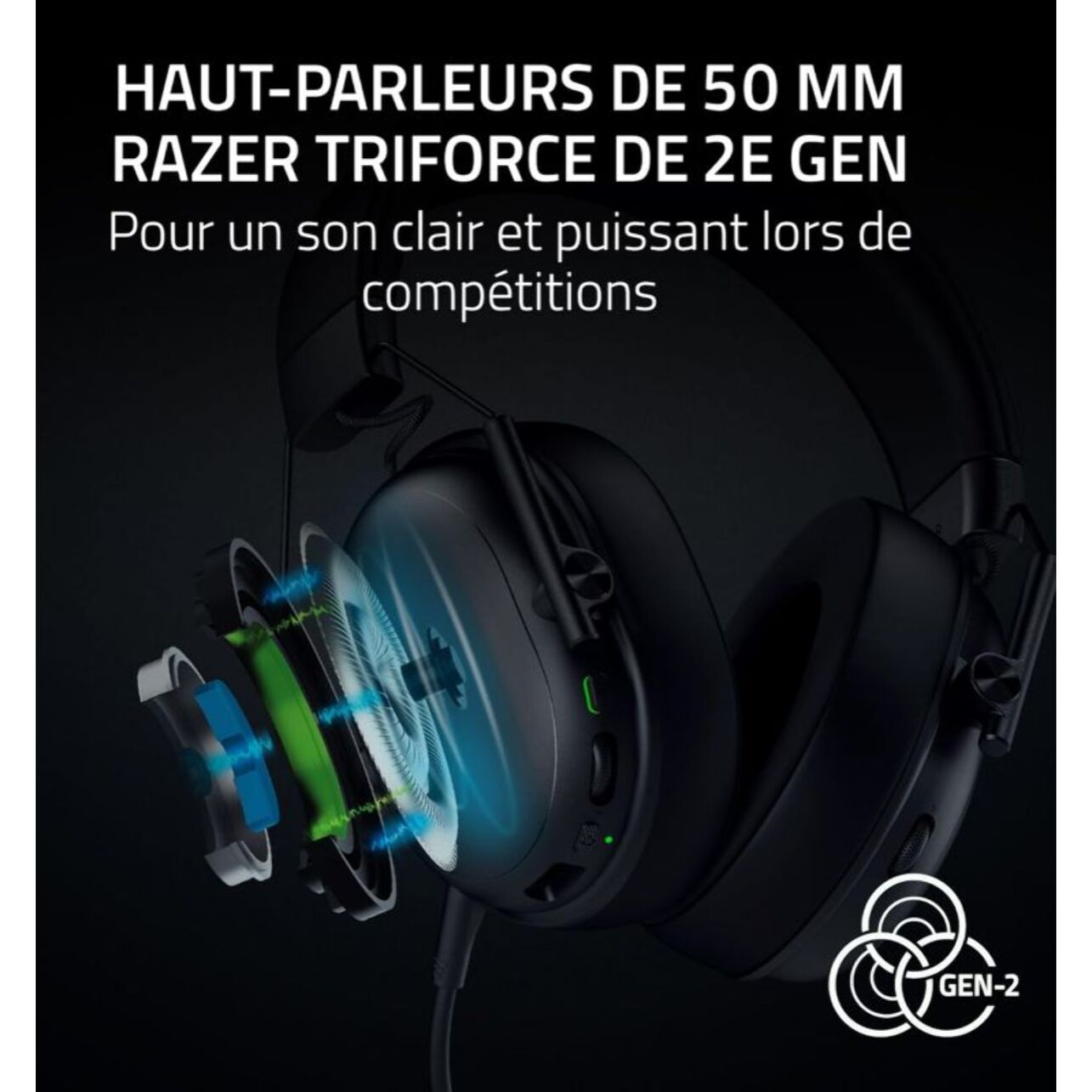 Casque gamer RAZER BLACKSHARK V3 X HYPERSPEED NOIR