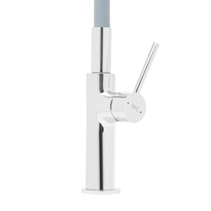 Mitigeur d'évier Swiss Aqua Technologies avec bras en silicone gris/chrome SATBSD290S