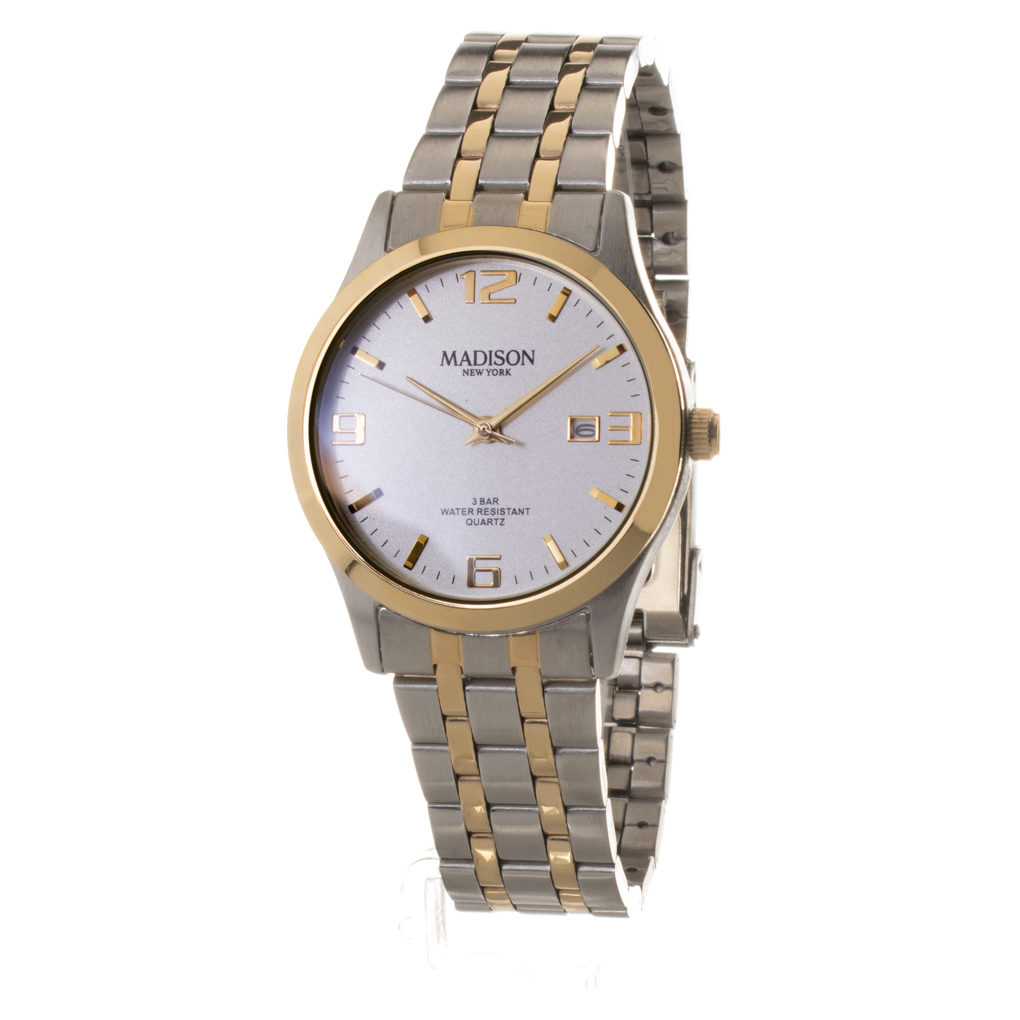 Reloj Madison L711C-AGD Unisex Analogico Cuarzo con Correa de Acero inoxidable