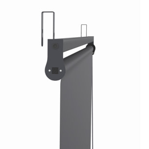 Pergola Marina en acier et toit rétractable gris 3x4m - Structure gris anthracite, toile et stores gris anthracite