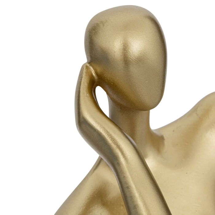 Statuette femme Le collectionneur H.25cm or