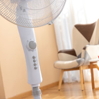 Ventilatore da pavimento - bianco e grigio - 43x40 x118 - 138 cm