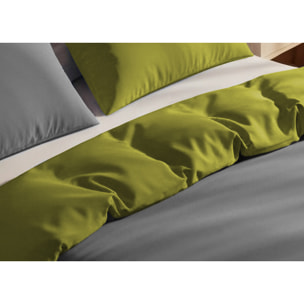 Copripiumino Bicolor Double Face Matrimoniale 100% Cotone Made in Italy