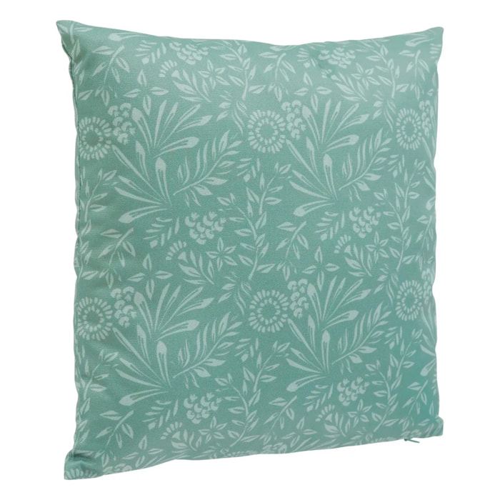 Coussin déco d extérieur "Adiya" vert jade 40x40cm en polyester