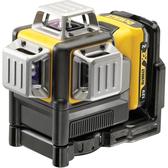 Laser 3x360° 10.8V - Faisceau rouge - DEWALT - avec Batterie 10.8V 2.0Ah et chargeur - accessoires - coffret - DCE089D1R