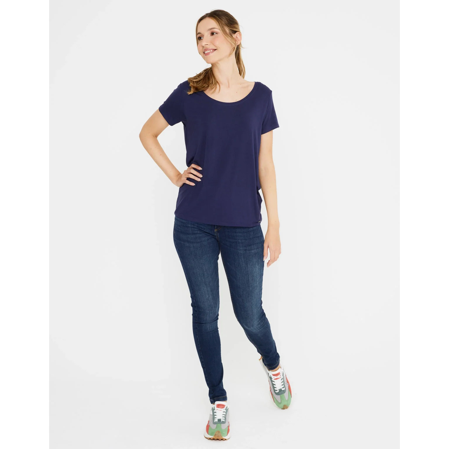 Camiseta Manga Corta Azul Marino - Kanae