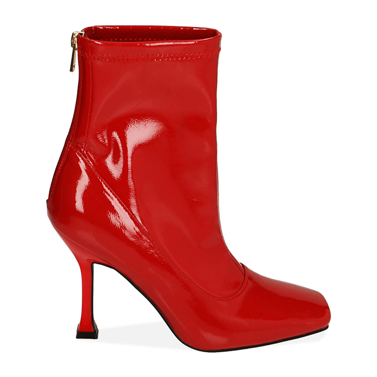 Ankle boots rossi in naplack, tacco 9,5 cm