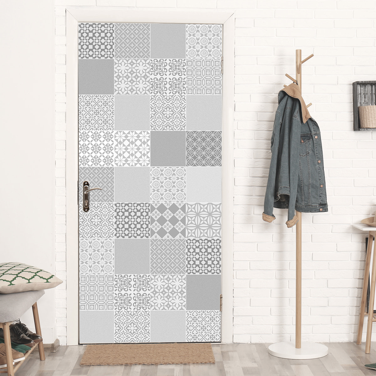 Stickers adhesivos de CERAMIKO - Rossana grey 65x100