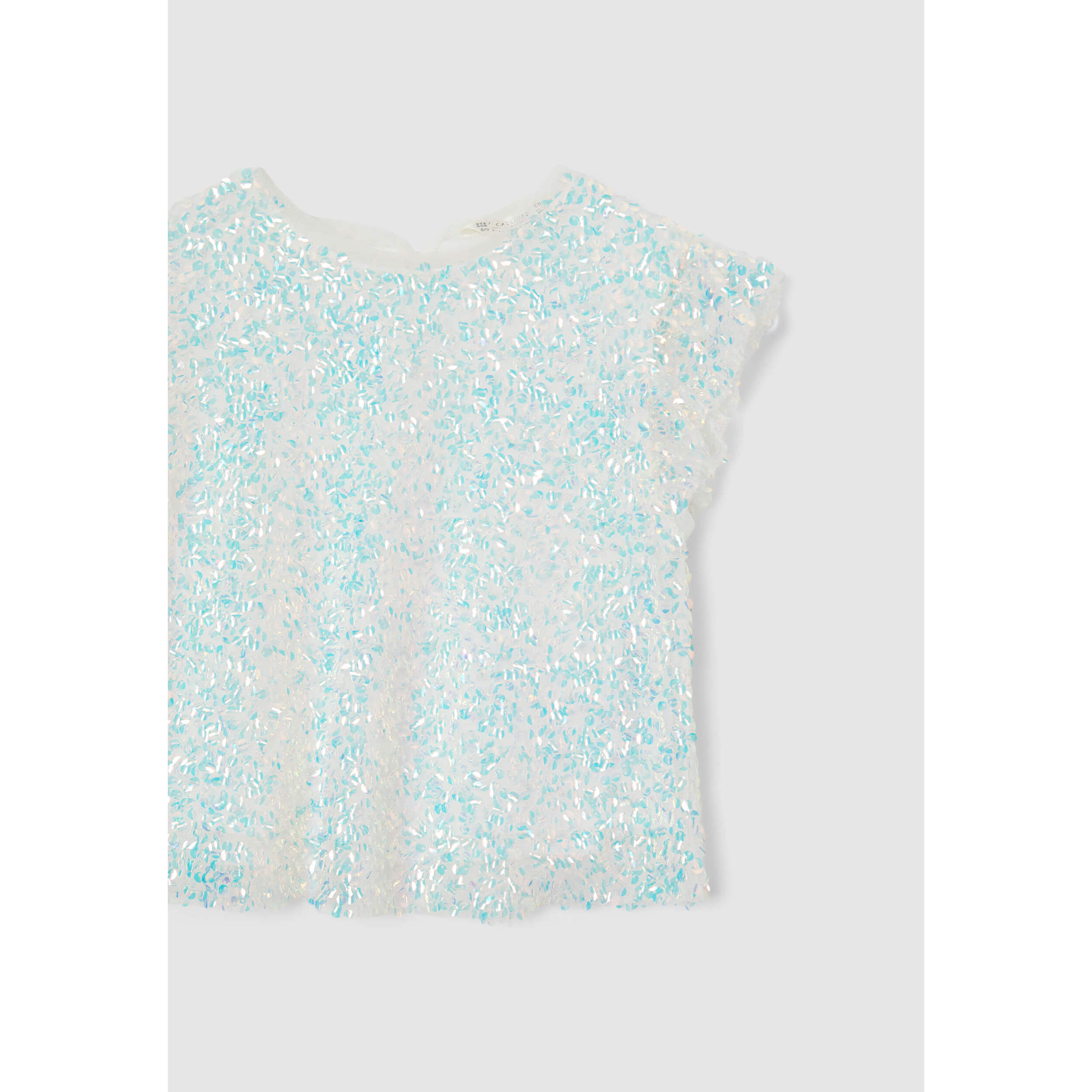 Blusa tulle con paillettes