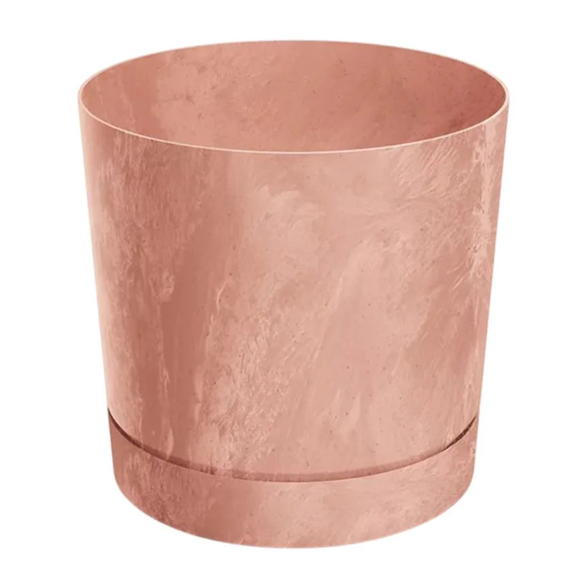 Maceta Pure cemento plato integrado terracota  D 24 x 23