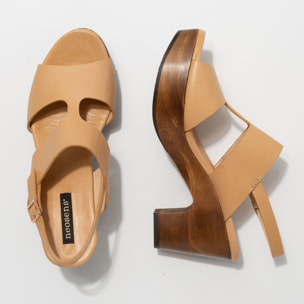 Sandalias con tacón S3270 RESTORED SKIN WOOD/ ST.LAURENT SANDAL color Wood