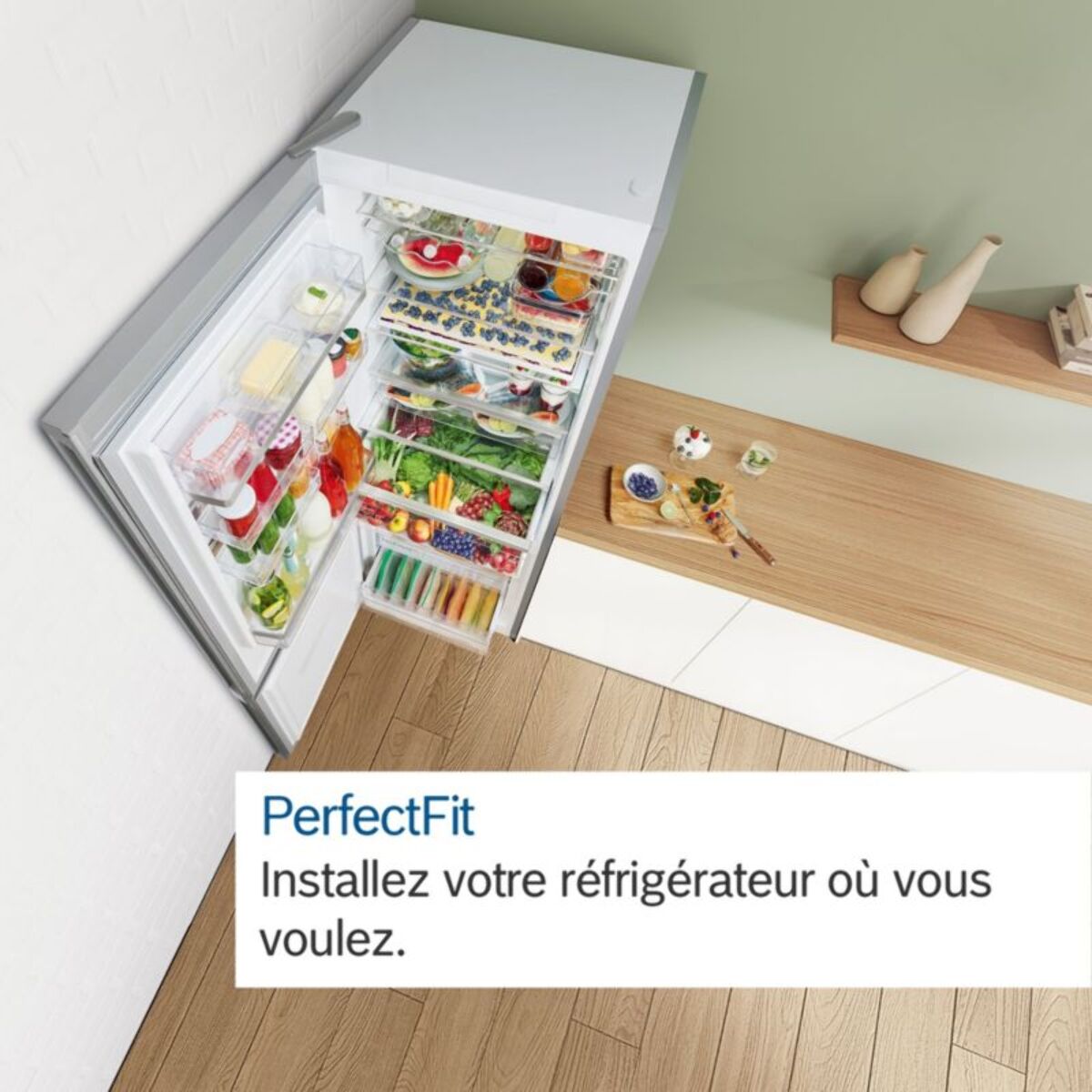 Réfrigérateur combiné BOSCH KGN36VLED Série 4 VitaFresh